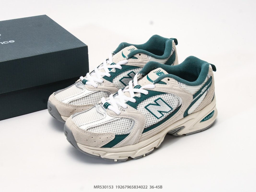 New Balance 530 Cream Teal Retro Running Shoe view
