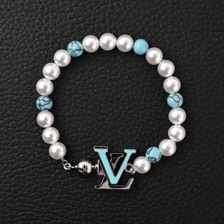 Louis Vuitton Turquoise Rodeo Pearl Beaded Bracelet - Men's