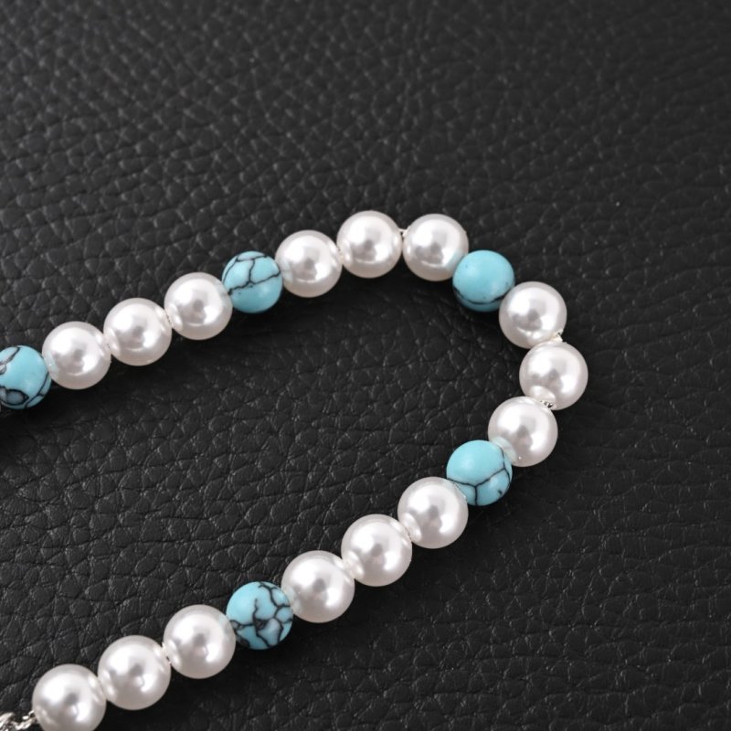 Louis Vuitton Turquoise Rodeo Pearl Beaded Bracelet - Men's view