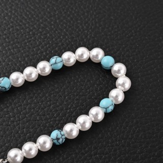 Louis Vuitton Turquoise Rodeo Pearl Beaded Bracelet - Men's view 5