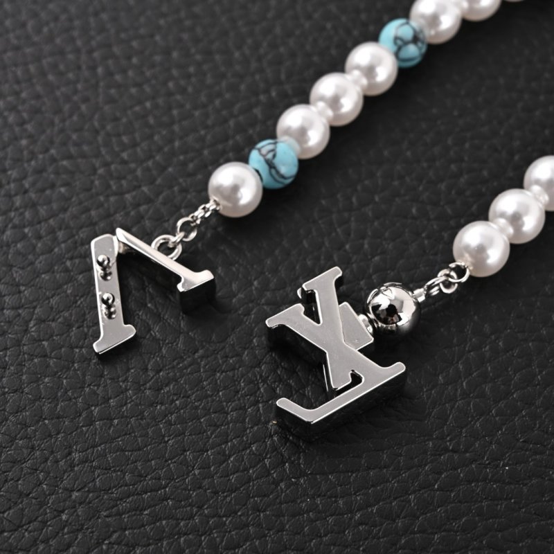 Louis Vuitton Turquoise Rodeo Pearl Beaded Bracelet - Men's view