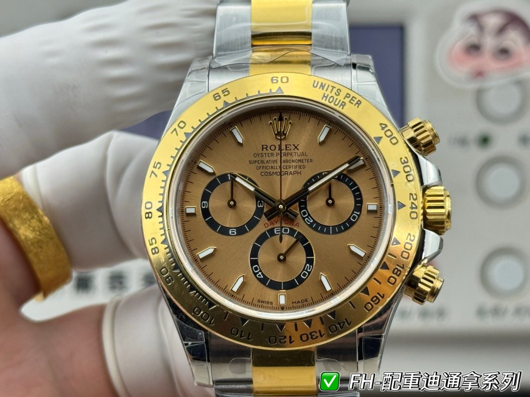 Rolex Daytona Two-Tone Gold Steel Chronograph Watch view