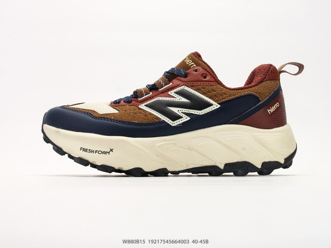 New Balance W880B15 Retro Dad Casual Running Shoe - Brown/Navy/Cream