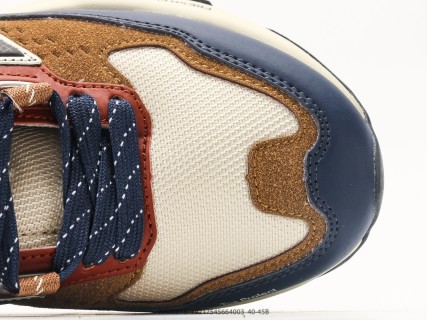 New Balance W880B15 Retro Dad Casual Running Shoe - Brown/Navy/Cream view 8