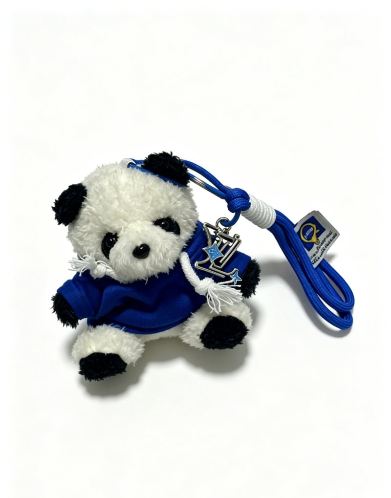 LV Anger Forest Plush Bear Keychain Charm – Blue & Cream view