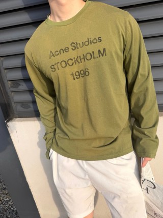 Acne Studios Stockholm 1996 Graphic Crew Sweatshirt Olive