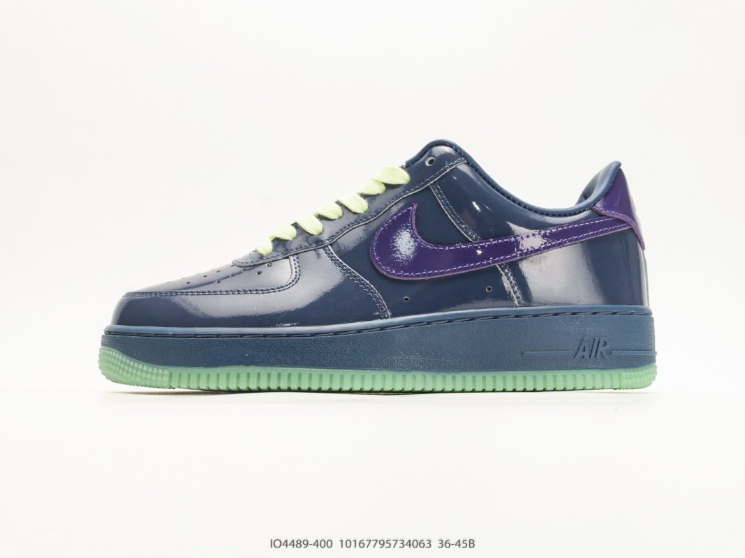 Nike Air Force 1 '07 Low Patent Navy Purple Glow IO4489-400