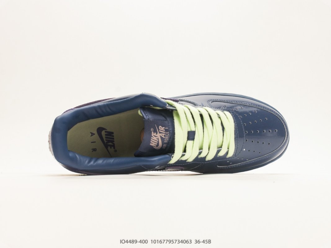 Nike Air Force 1 '07 Low Patent Navy Purple Glow IO4489-400 view