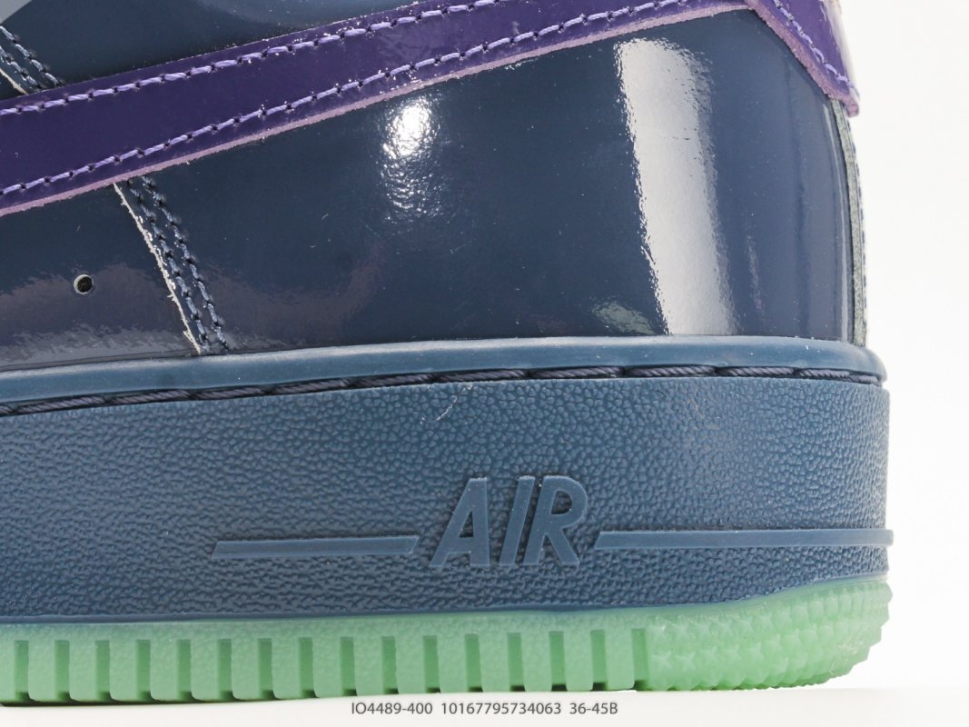 Nike Air Force 1 '07 Low Patent Navy Purple Glow IO4489-400 view