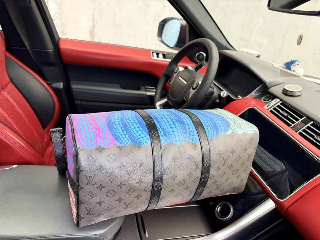 Louis Vuitton Keepall 45 x Yayoi Kusama Pumpkin Monogram Travel Bag view