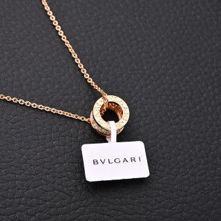 Bvlgari Rose Gold Diamond-Set Pendant Necklace view 5