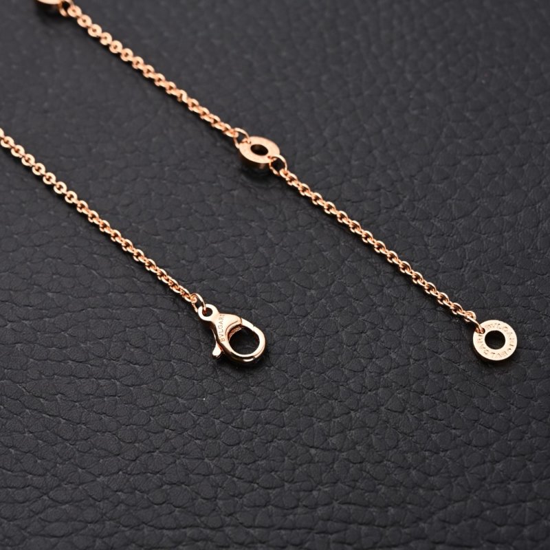 Bvlgari Rose Gold Diamond-Set Pendant Necklace view