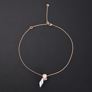 Bvlgari Rose Gold Diamond-Set Pendant Necklace view 8