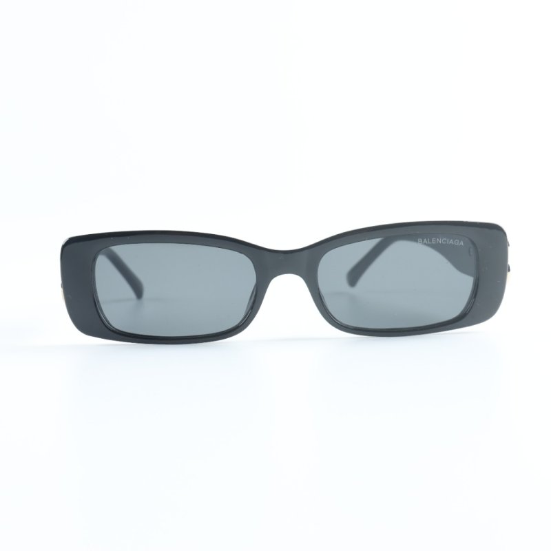 Balenciaga BB0096S Rectangle Sunglasses Black Gold view