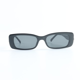 Balenciaga BB0096S Rectangle Sunglasses Black Gold view 2