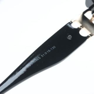 Balenciaga BB0096S Rectangle Sunglasses Black Gold view 6