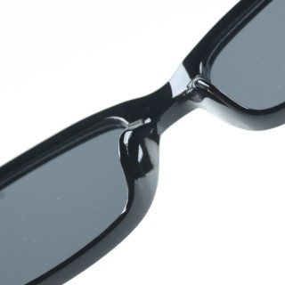 Balenciaga BB0096S Rectangle Sunglasses Black Gold view 8