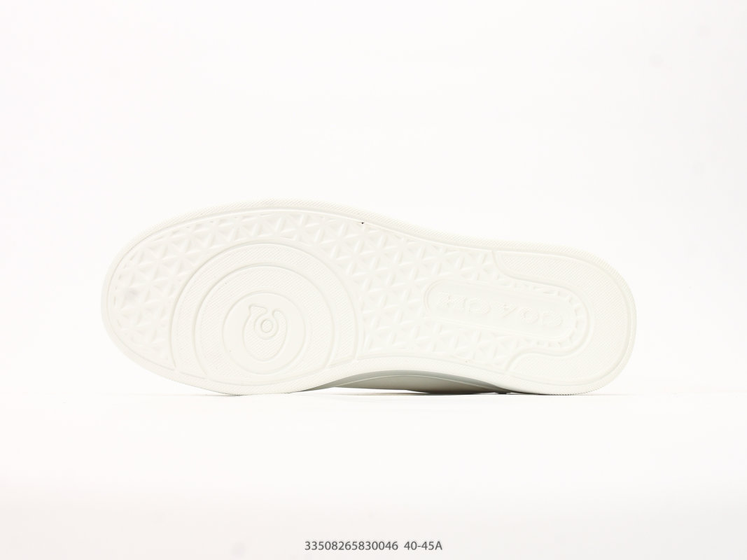 Coach Monogram Low-Top Court Sneaker Cream/Tan Replica view
