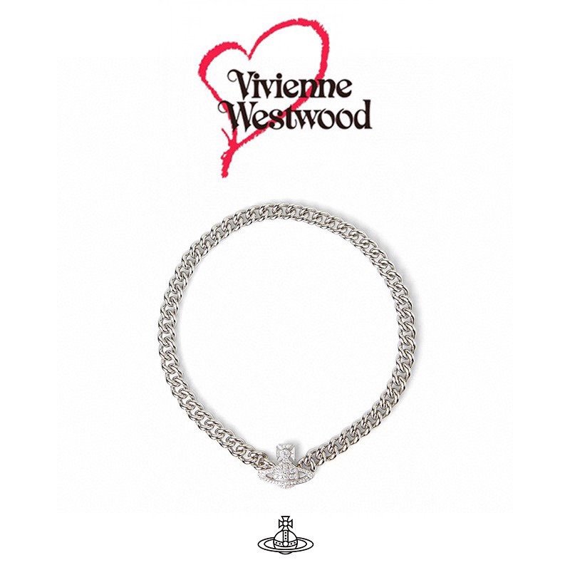 Vivienne Westwood Saturn Crystal Bracelet Silver