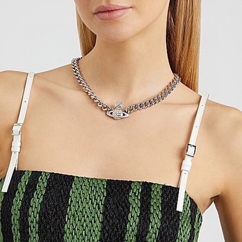 Vivienne Westwood Saturn Crystal Bracelet Silver view