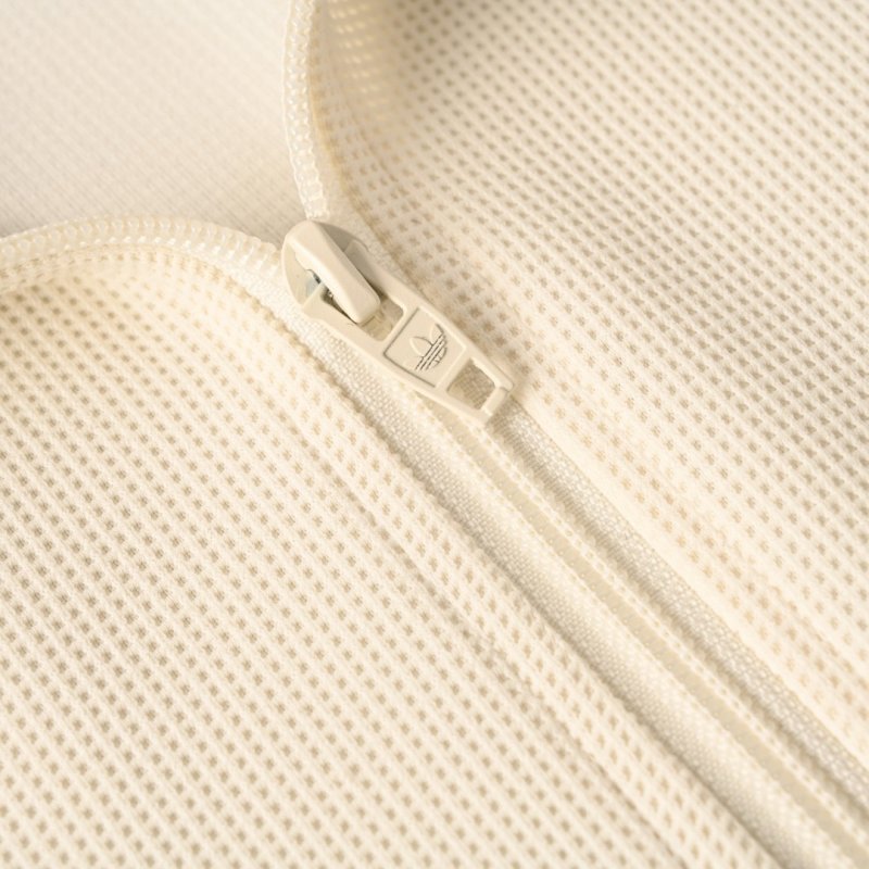 Adidas Originals Trefoil Waffle Track Jacket Cream Black view