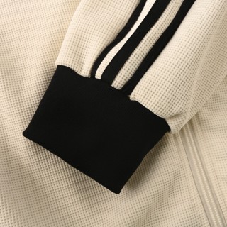 Adidas Originals Trefoil Waffle Track Jacket Cream Black view 7