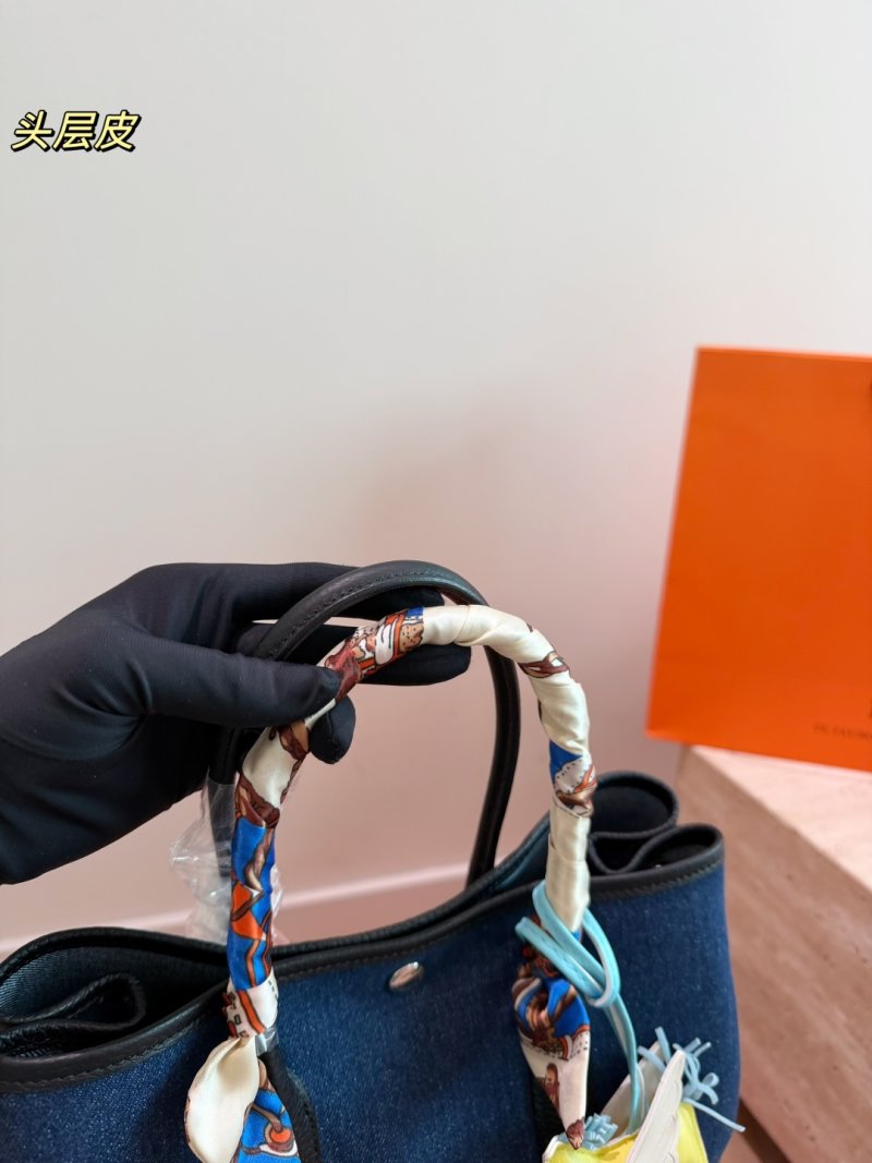 Hermès Garden Party 30 Navy Canvas UA Replica Handbag view