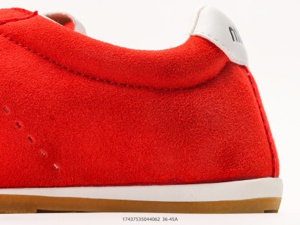 Miu Miu Plume Low-Top Red Suede Sneaker view 7