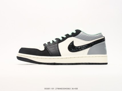 Jordan Air Jordan 1 Low Black Grey White Casual Sneaker