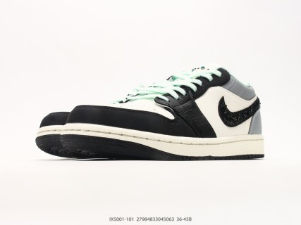 Jordan Air Jordan 1 Low Black Grey White Casual Sneaker view 5
