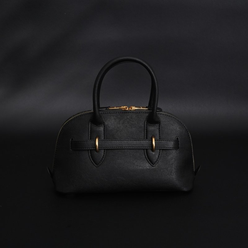 Miu Miu Shell Bag Black Leather Handbag UA Replica view