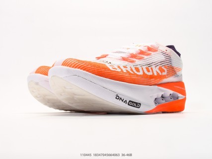 Brooks Hyperion Elite 5 Orange White Running Shoe Rep view 5