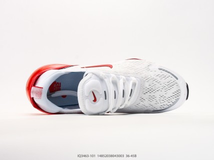 Nike Air Max 270 Flyknit White Red view 3