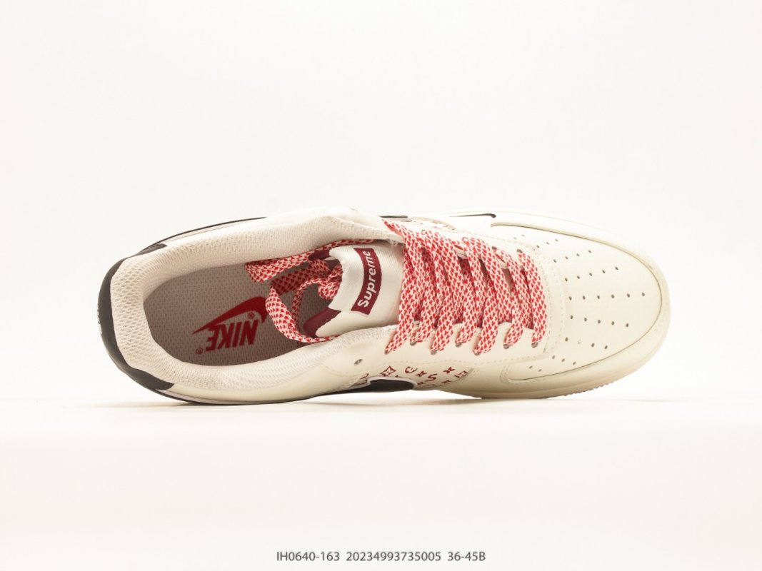 Nike Air Force 1 Low Collaboration Cream Black Red view