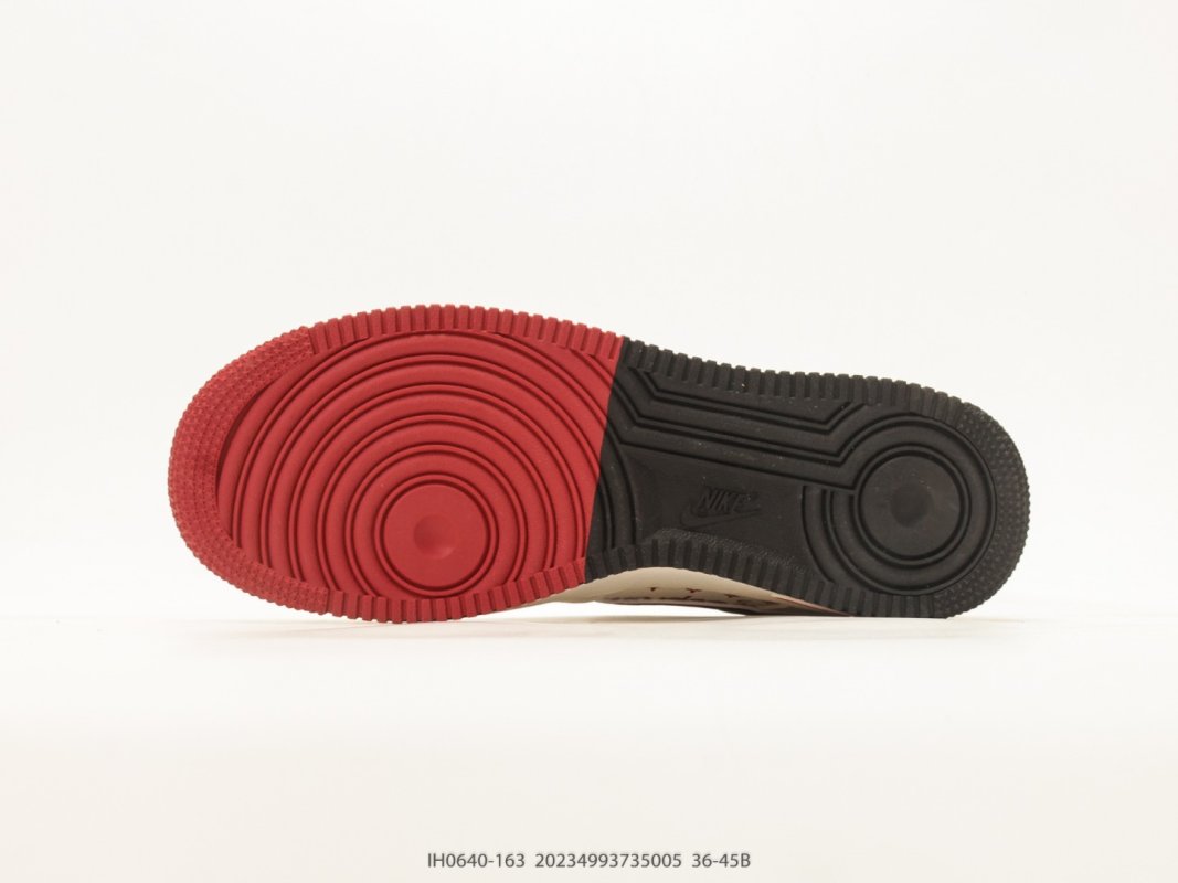 Nike Air Force 1 Low Collaboration Cream Black Red view