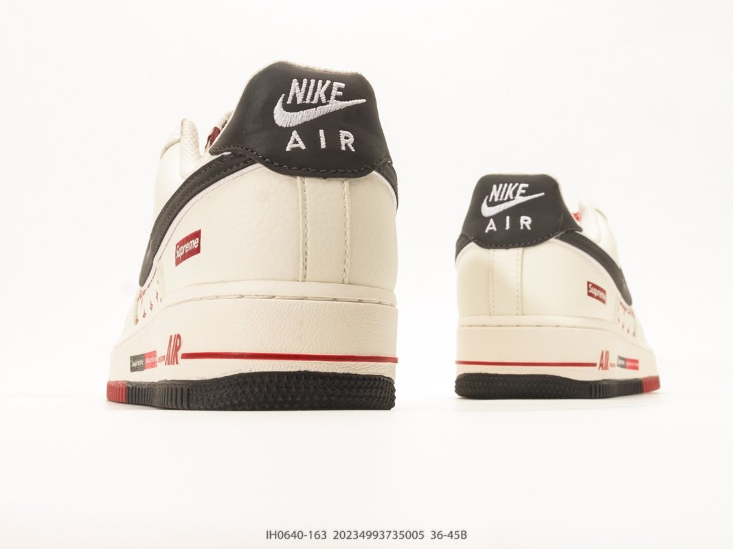 Nike Air Force 1 Low Collaboration Cream Black Red view