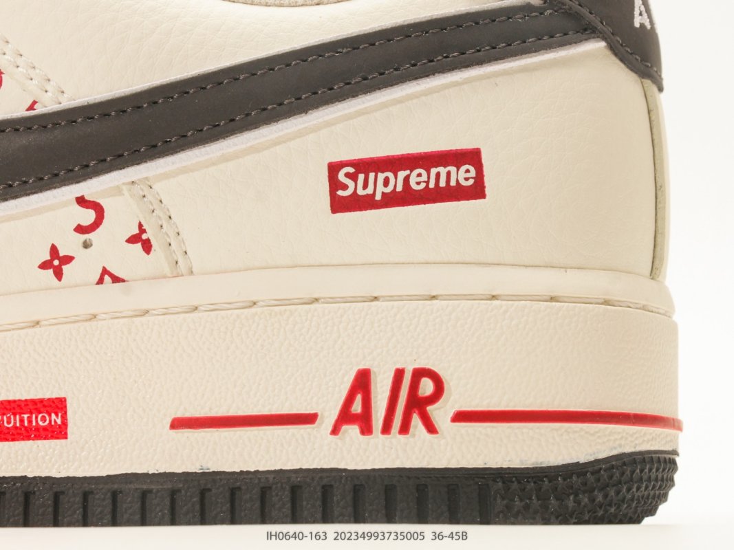 Nike Air Force 1 Low Collaboration Cream Black Red view