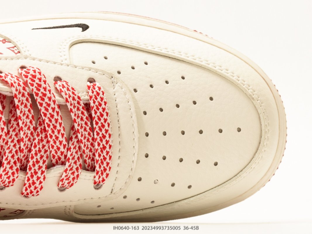 Nike Air Force 1 Low Collaboration Cream Black Red view