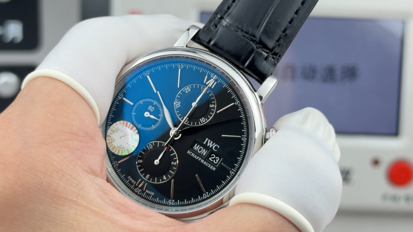 IWC Portofino Chronograph 42mm Black Dial Replica Watch