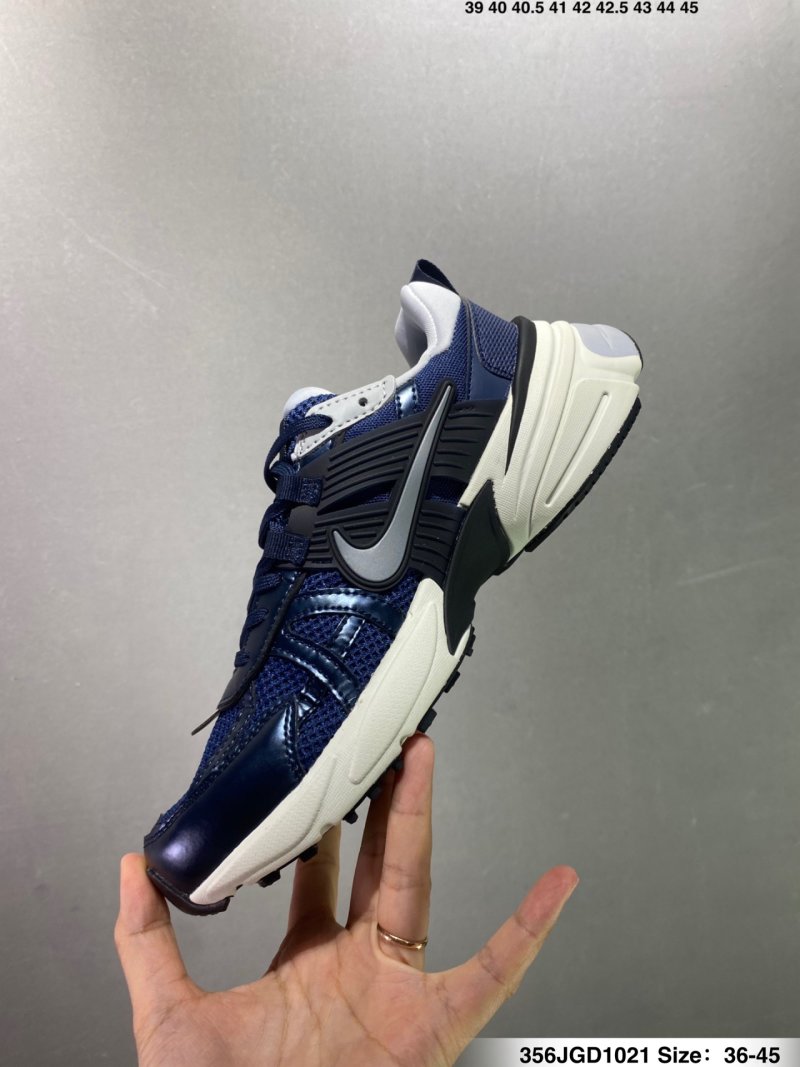 Nike V2K Runtekk Low Navy White Vintage Running Shoe view