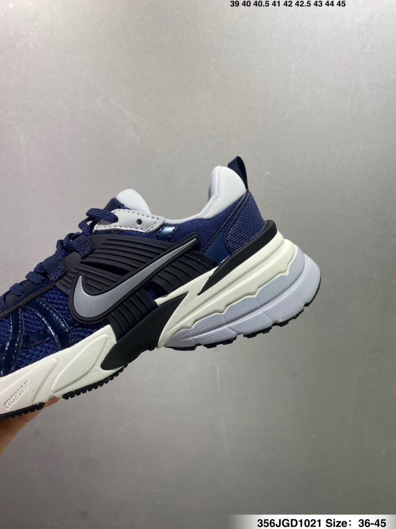 Nike V2K Runtekk Low Navy White Vintage Running Shoe view