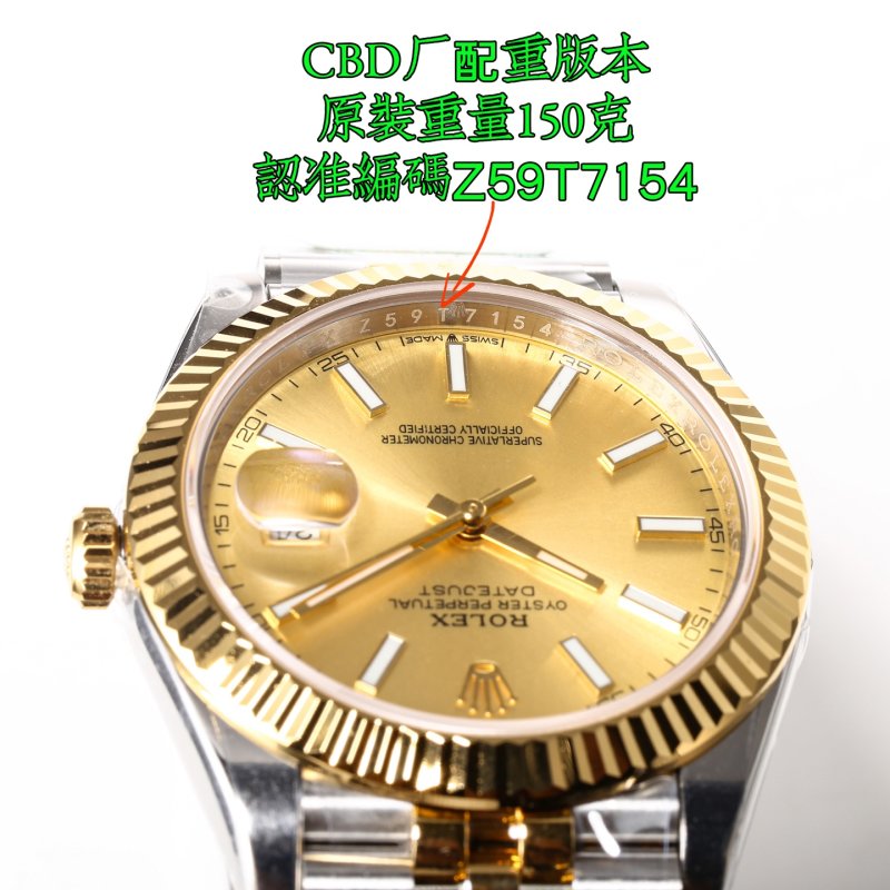 Rolex Datejust 41 Two-Tone Gold Champagne Dial Replica view