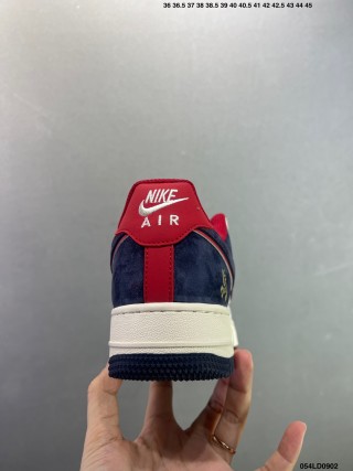 Nike Air Force 1 07 Low Navy Red White view 6