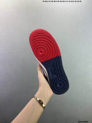 Nike Air Force 1 07 Low Navy Red White view 9