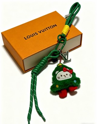 Louis Vuitton Angry Forest Kitty Green Bag Charm Keychain