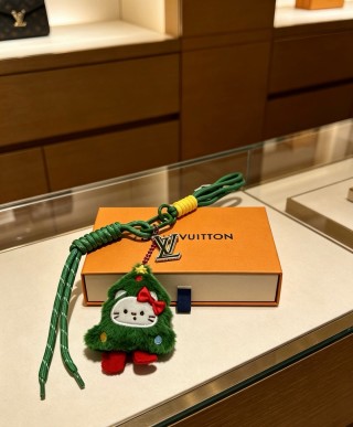 Louis Vuitton Angry Forest Kitty Green Bag Charm Keychain view 5