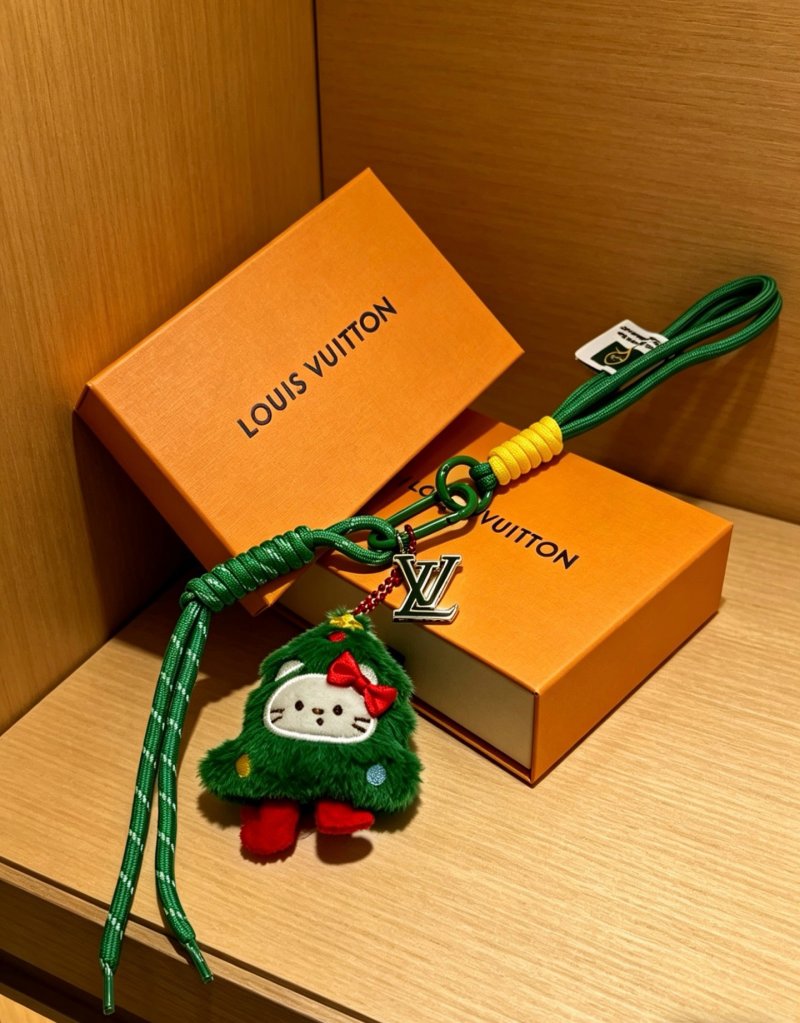 Louis Vuitton Angry Forest Kitty Green Bag Charm Keychain view