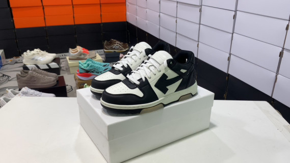 Off-White Out of Office Low Black White Cream UA Sneaker video