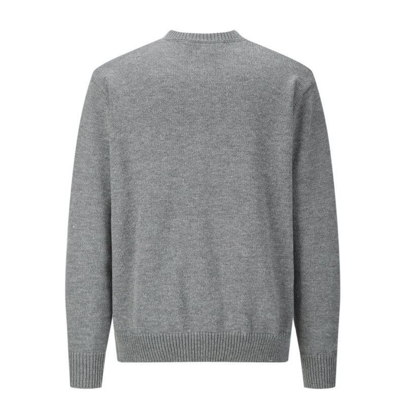 Loewe 23FW Small Embroidered Crew Neck Sweater Gray view