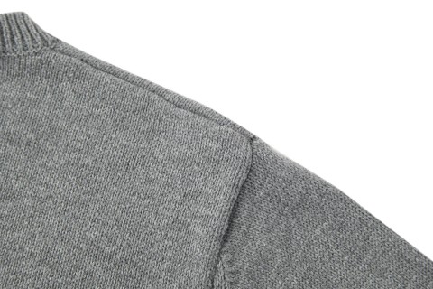 Loewe 23FW Small Embroidered Crew Neck Sweater Gray view 5